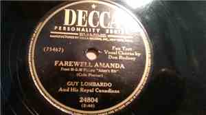 Guy Lombardo And His Royal Canadians - Farewell Amanda / Wunderbar