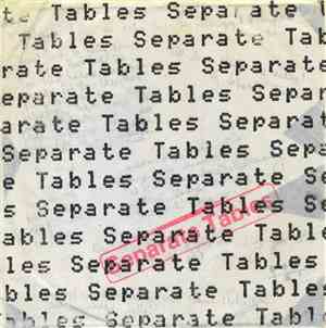 Separate Tables - Wrap Your Arms Around Me
