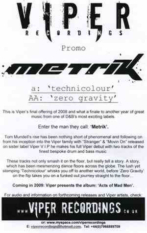Metrik  - Technicolour / Zero Gravity