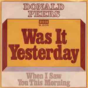 Donald Peers - Was It Yesterday