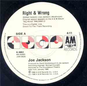 Joe Jackson - Right & Wrong
