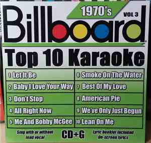Unknown Artist - Billboard Top 10 Karaoke 1970's Vol. 3