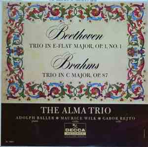 Beethoven / Brahms, The Alma Trio - Trio In E-Flat Major, Op. 1, No. 1 / Tr ...
