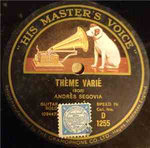 Andrès Segovia - Thème Varié / Gavotte