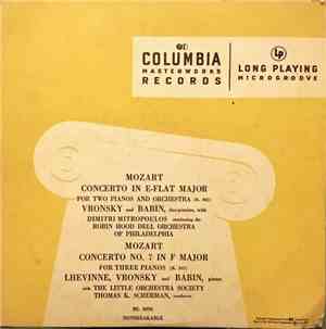 Vronsky And Babin, Rosina Lhévinne, Wolfgang Amadeus Mozart, Dimitri Mitrop ...