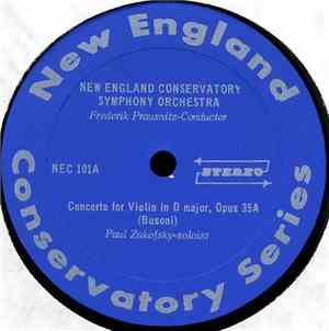 New England Conservatory Symphony Orchestra - Vol. 1