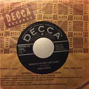 Webb Pierce - Where'd Ya Stay Last Night / She's Twenty-One