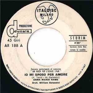 Robertino / Anna Maria Rame - Suona, Suona Violino / Io Mi Sposo Per Amore