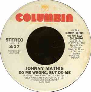 Johnny Mathis - Do Me Wrong, But Do Me