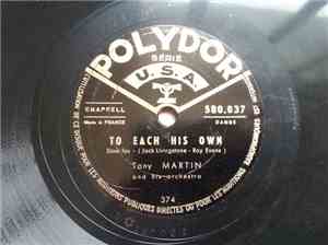 Tony Martin And His Orchestra / Harry Geller's Orchestra - To Each His Own  ...