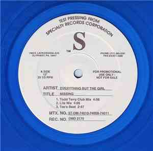 Everything But The Girl - Missing (The Bootleg Mixes)