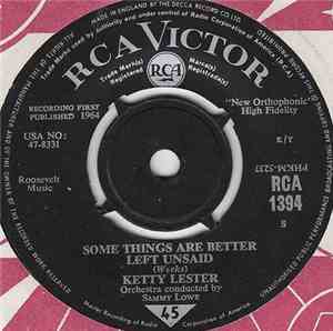 Ketty Lester - Some Things Are Better Left Unsaid