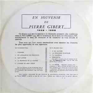 Pierre Gibert - En Souvenir De Pierre Gibert 1922 - 1969