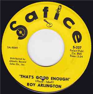 Roy Arlington - That's Good Enough / Everybody Makes A Mistake Sometimes