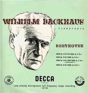 Wilhelm Backhaus, Beethoven - Sonata No. 13 In E Flat Major Op. 27, No. 1 - ...