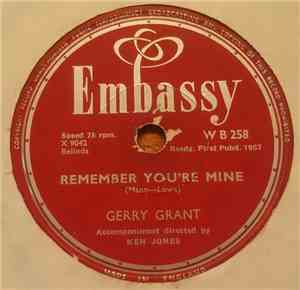 Gerry Grant - Remember You're Mine / Man On Fire