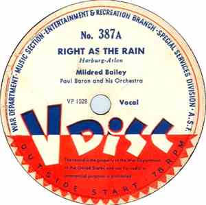 Mildred Bailey / Vaughn Monroe And His Orchestra - Right As The Rain / Evel ...