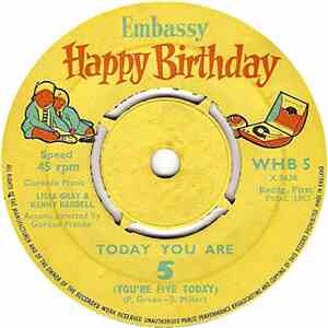 Lissa Gray & Kenny Bardell - Today You Are 5 (You're Five Today)