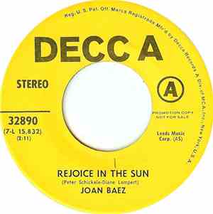 Joan Baez - Rejoice In The Sun / Silent Running