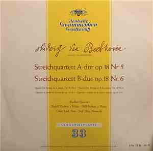 Ludwig van Beethoven, Koeckert-Quartett - Streichquartett A-dur Op. 18 Nr.5 ...