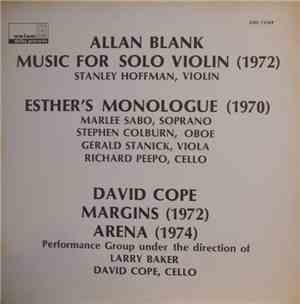 David Cope / Allan Blank - New Music By Allan Blank And David Cope