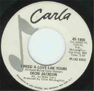 Deon Jackson - I Need A Love Like Yours / I Can't Go On