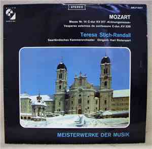 Teresa Stich-Randall, Saarländisches Kammerorchester, Karl Ristenpart, Moza ...