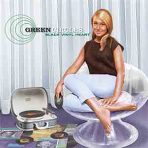Green Circles  - Black Vinyl Heart
