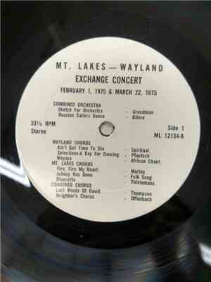 Various - Mt. Lakes - Wayland Exchange Concert February 1, 1975 & March 22, ...