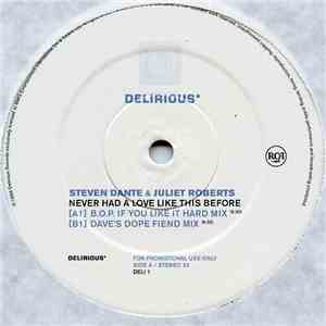 Steven Dante & Juliet Roberts - Never Had A Love Like This Before