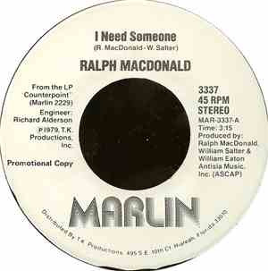 Ralph MacDonald - I Need Someone / Discolypso