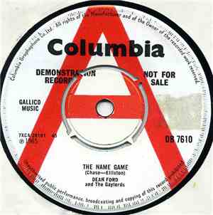 Dean Ford And The Gaylords - The Name Game / That Lonely Feeling