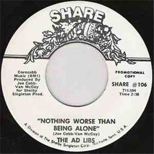 The Ad Libs - Nothing Worse Than Being Alone