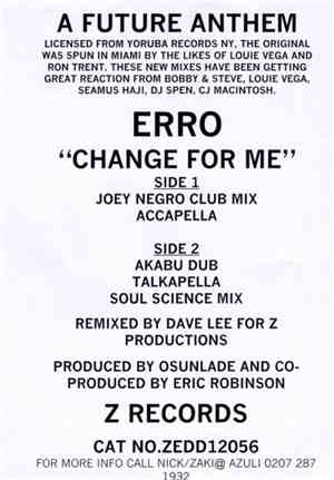 Erro - Change For Me