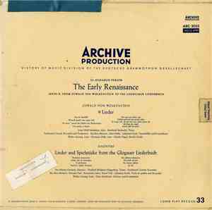 Oswald von Wolkenstein / Anonymi - 9 Lieder / Lieder And Spielstücke From T ...