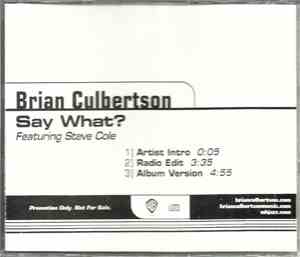 Brian Culbertson Featuring Steve Cole - Say What?