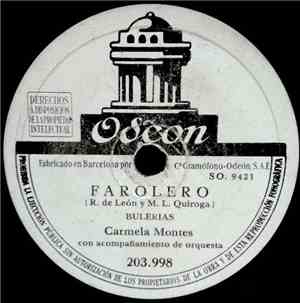 Carmela Montes - Farolero / El Tormento De Los Celos