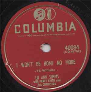 Lu Ann Simms With Percy Faith And His Orchestra - I Won't Be Home No More