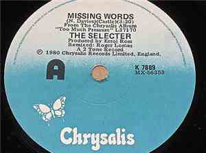 The Selecter - Missing Words