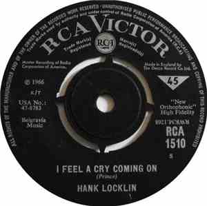 Hank Locklin - I Feel A Cry Coming On