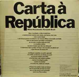 Milton Nascimento, Fernando Brant - Carta à República
