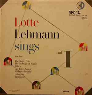 Lotte Lehmann - Lotte Lehmann Sings - Vol. 1, Arias
