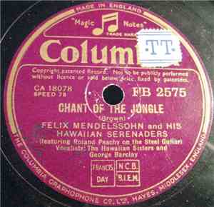 Felix Mendelssohn & His Hawaiian Serenaders - Chant Of The Jungle / The She ...