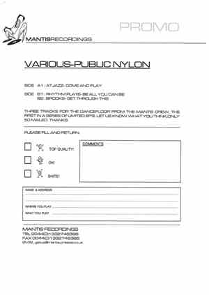 Various - Public Nylon Vol. 1