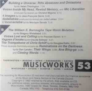 Various - Musicworks 53: Radiophonics And Other Phonies