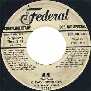 C. Page Orchestra With Ernest Johns - Aline / A Long, Long Time