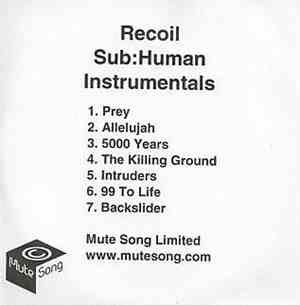 Recoil - Sub:Human Instrumentals