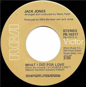 Jack Jones - What I Did For Love