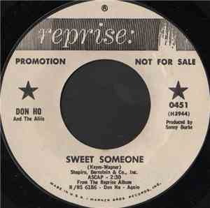 Don Ho And The Aliis - Sweet Someone / Lahaina Luna