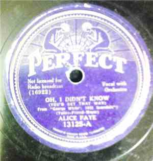 Alice Faye - Oh I Didn't Know / According To The Moonlight